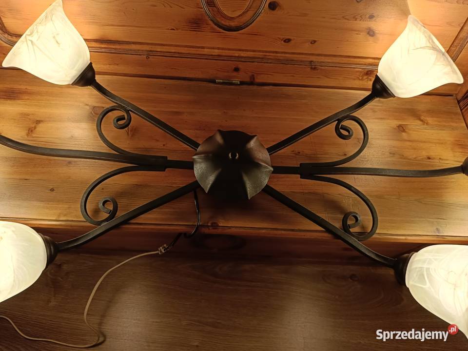 Lampa elektryczna metalowa kowalstwo artystyczne Lampy wiszące