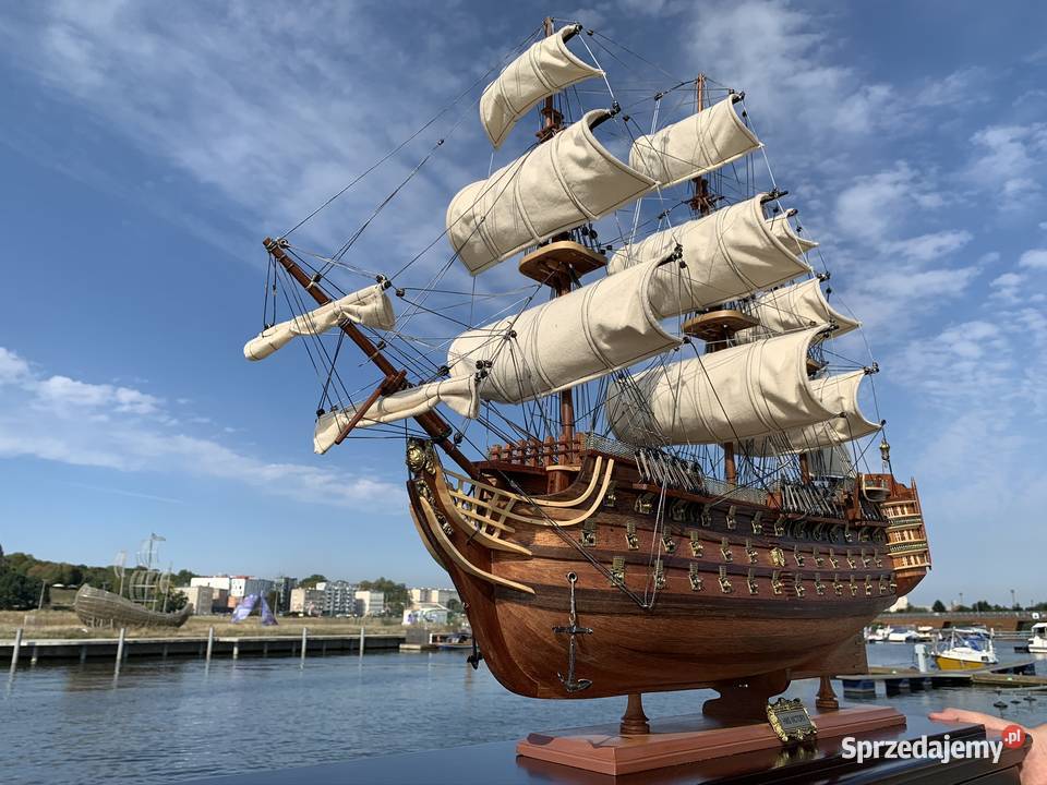 Drewniana Replika statku żaglowca HMS Victory 90 odcienie brązowego Wrocław sprzedam