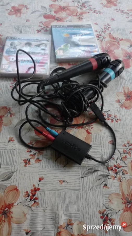 Zestaw Singstar Mikrofony Karaoke Adpater 2 3 Gry na konsole podkarpackie Majdan Królewski