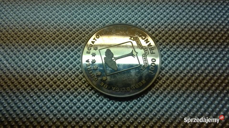 MONETA Gwinea Równikowa 1000 franków 1991 Numizmatyka Warszawa sprzedam
