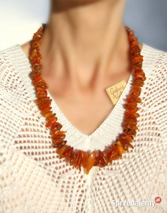 Naszyjnik korale z bursztynu bursztyn bałtycki Lublin