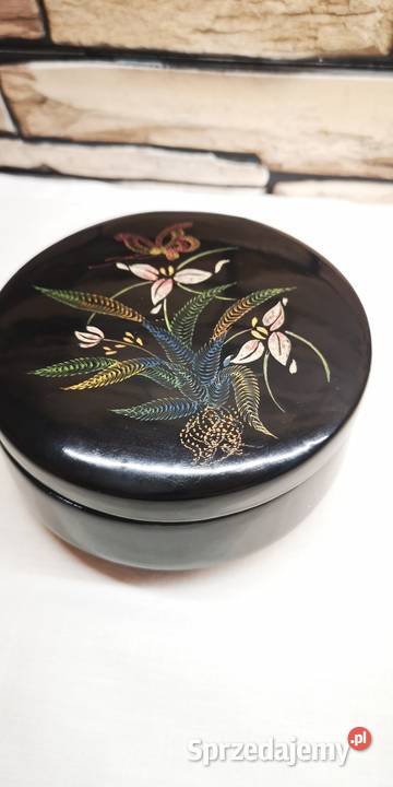 Ręcznie malowane pudełko z laki lata 7080 Gdańsk sprzedam