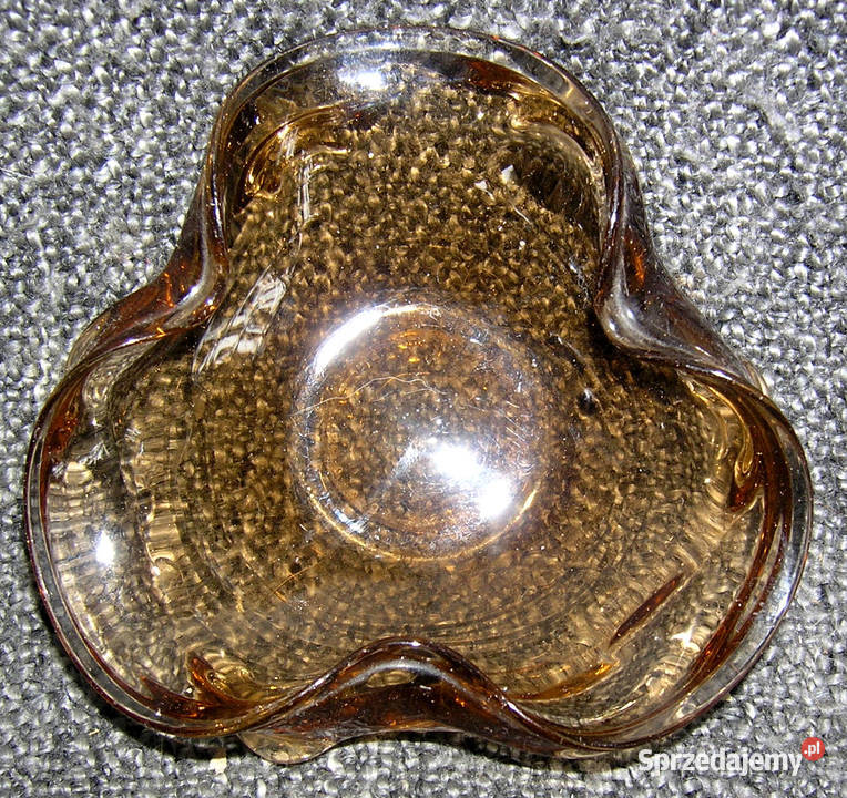 popielniczka PRL huta szkła LauraD Porcelana i szkło Bartków