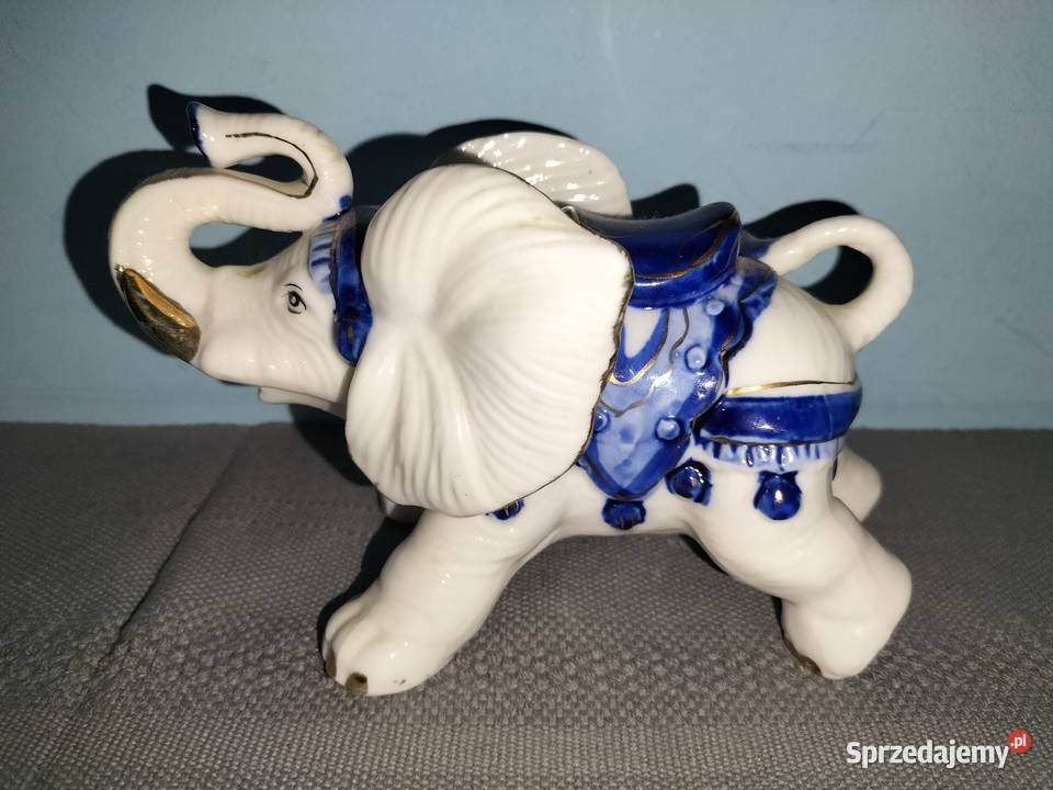 DUŻY SŁOŃ SZCZEŚCIA ŚLICZNY porcelanowy Wrocław sprzedam