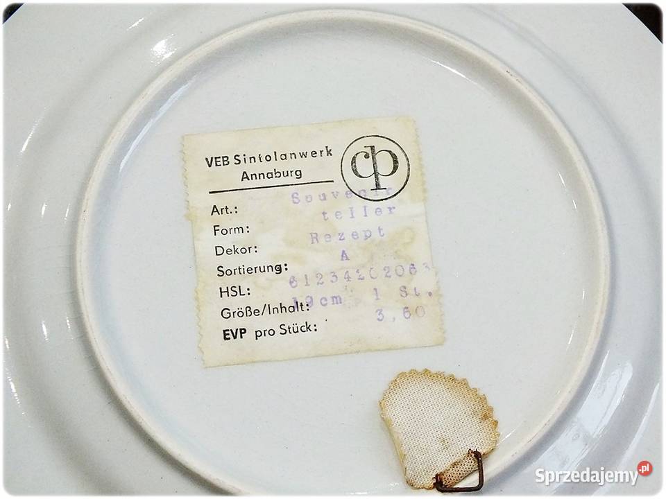 Muzealny Talerz na ścianę z przepisem na Soliakę Żary