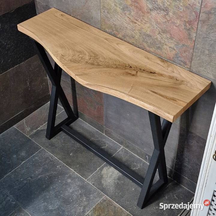 Konsola loft BLAT DĘBOWY NA WYMIAR naturalna Konsole