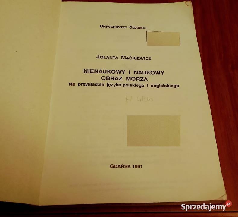 Nienaukowy i naukowy obraz morza na przykładzie filologie, językoznawstwo Gdańsk