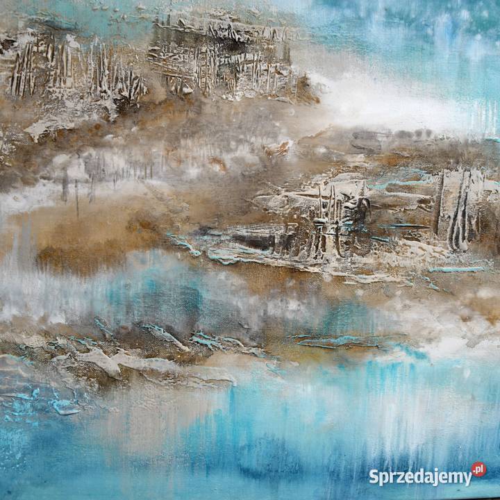 Blue lagoon 13 obraz abstrakcyjny nowoczesna sprzedam