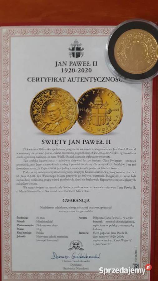Komplet medali złoty i pozłacane 100 rocznica dolnośląskie Ziębice