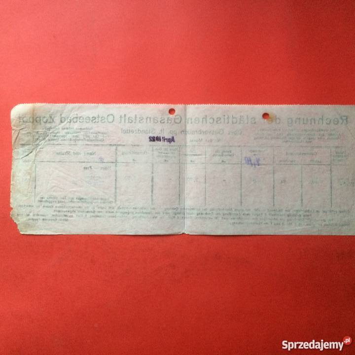 869 Rachunek Miasta i Pokwitowania Zoppot Szczecin