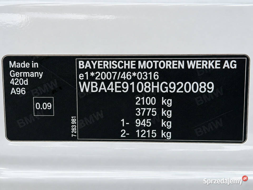 BMW 420 I F32F33F82 wielkopolskie Sadlno sprzedam