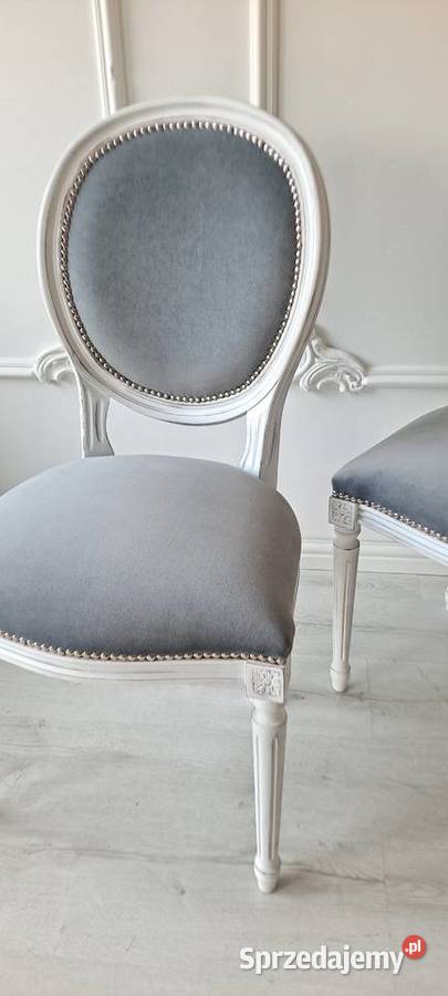 Soulowe szare krzesło Medalion Shabby Chic zachodniopomorskie Szczecin