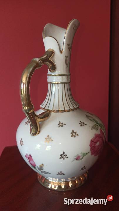 Amfora Porcelanowy wazon Z różą Syg V 253 pomorskie Gdańsk