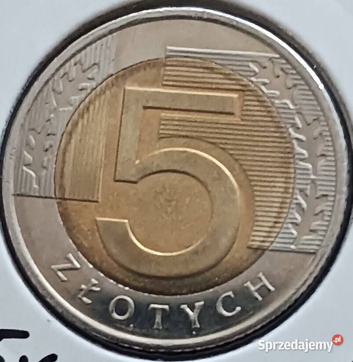 5 Złotych 2025 r Błąd mennicy 1 Konin
