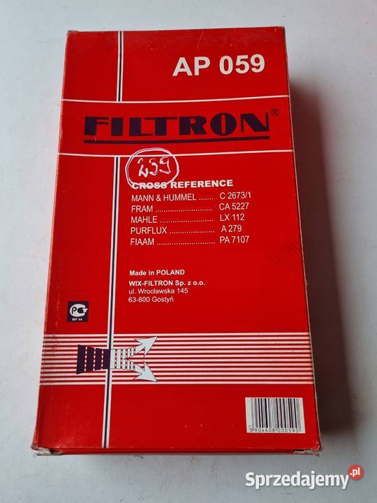 FILTR POWIETRZA Seat Ibiza I 12 i AP059 Rudka