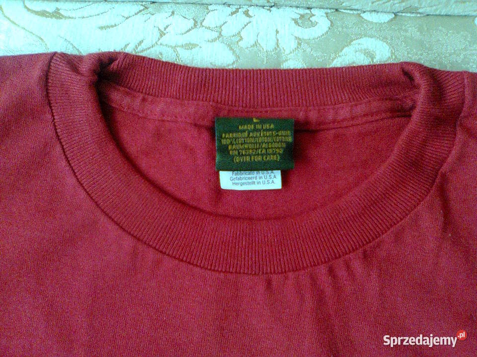 Koszulka TSHIRT czerwona krótki rękaw Bawełna Odzież codzienna Giżycko
