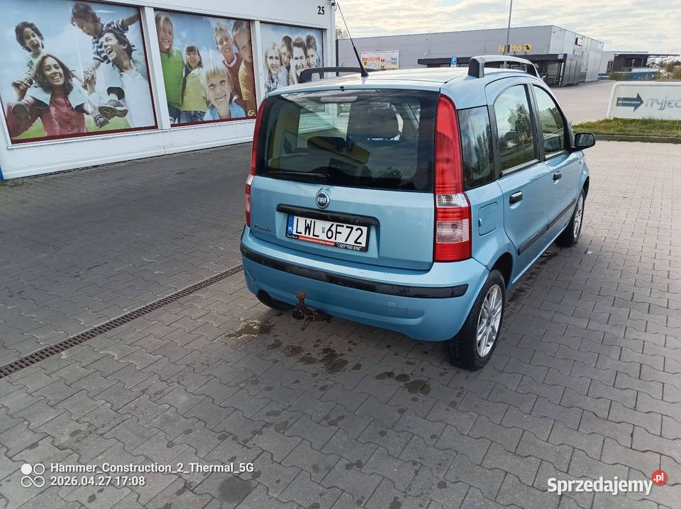 Fiat panda 2 2005r 12 Ben wspomaganie klimatrnik 1200cm3 Włodawa
