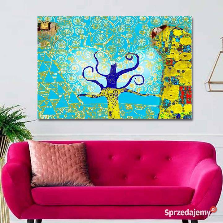 Obraz art deco Drzewo Życia w turkusie Ignatki