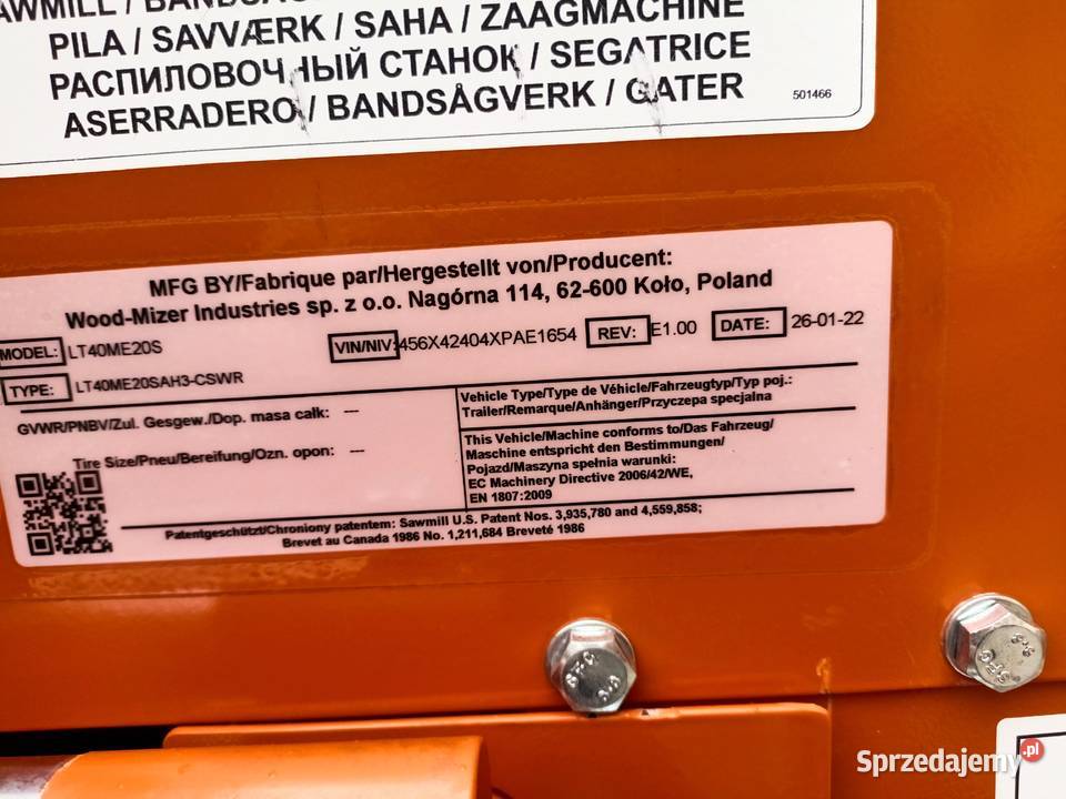 WoodMizer LT 40 trak taśmowy piła taśmowa Modliborzyce sprzedam