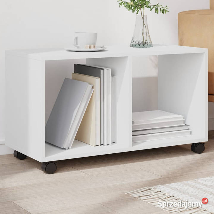 Szafka na kółkach biała 72x33x425 materiał mazowieckie