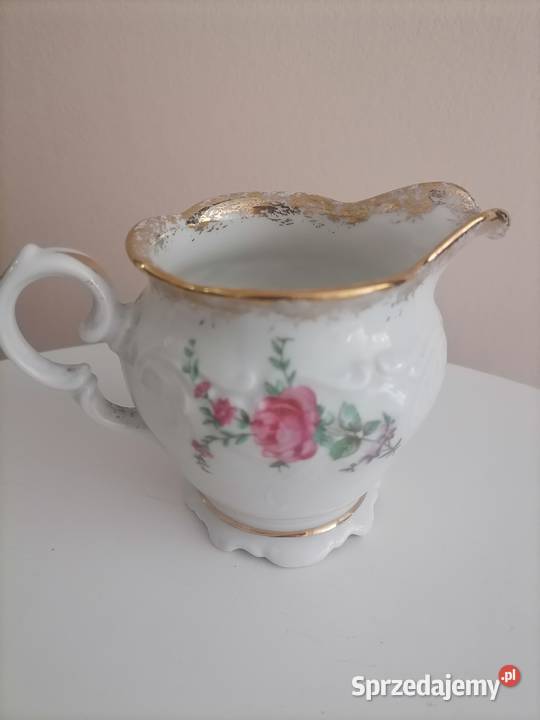 Mlecznik Różyczka w Złocie Wawel PRL Porcelana i szkło Wałbrzych