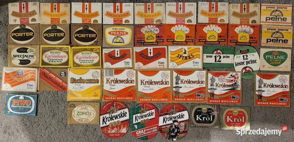 Etykiety piwne zestaw 230 etykiet polskie Ząbki sprzedam