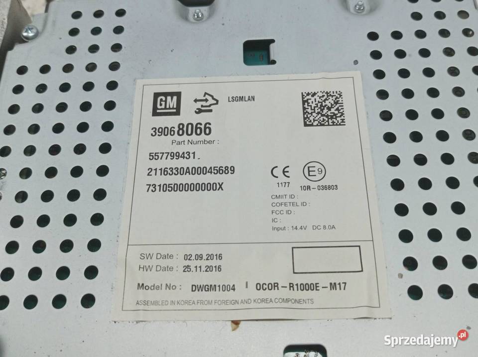 RADIO FABRYCZNE 39068066 Opel Corsa V 2014 E Sprzęt audio fabryczny sprzedam