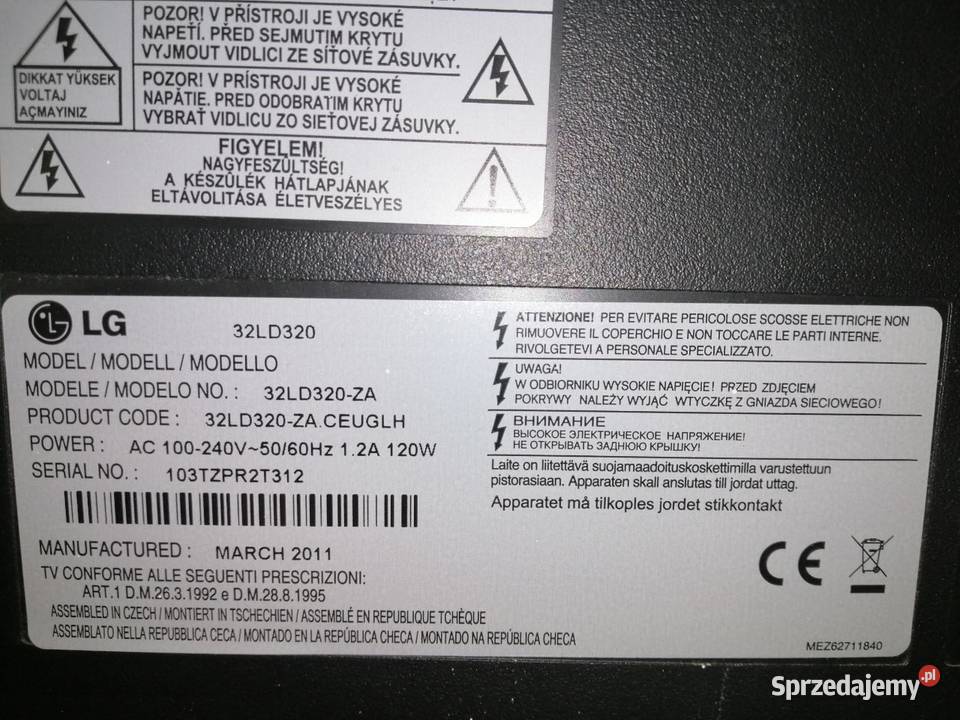 Sprzedam telewizor LG 32LD320 32 Telewizory Nowy Tomyśl sprzedam