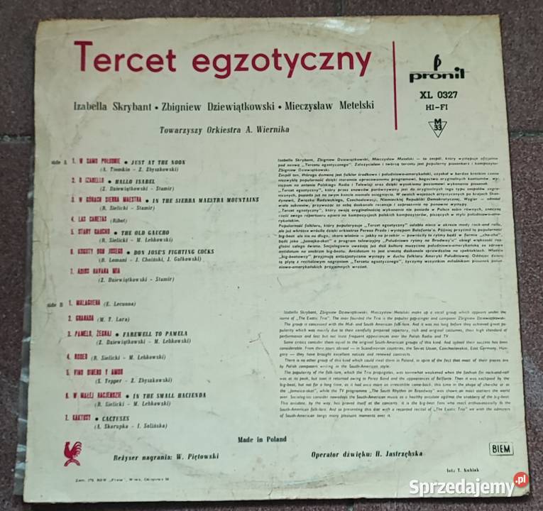 Płyta winylowa W samo południe Tercet Egzotyczny Płyty i kasety Kraków