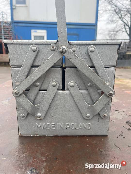 Skrzynka narzędziowa rozkładana solidna Prl Serock