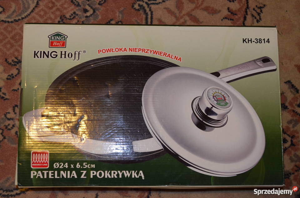 Patelnia z pokrywą średnicy 24 głębokość 6 mazowieckie Warszawa