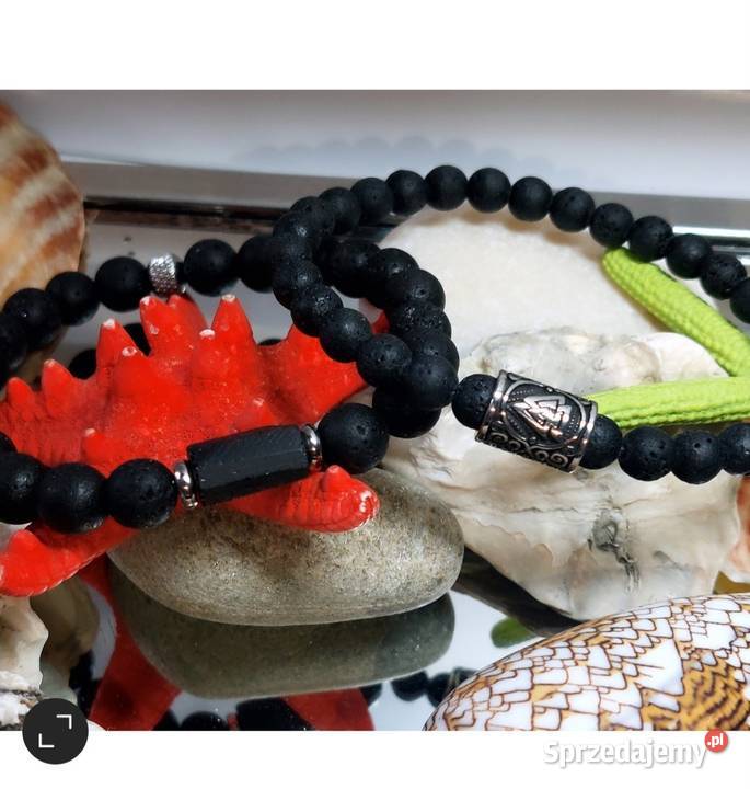 BRANSOLETKI DWIE SZTUKI RUNA VALKNUT STAL KAMIEŃ Katowice sprzedam