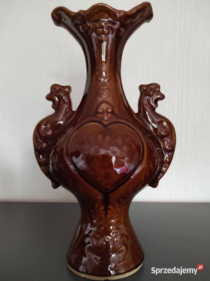 Wazon ceramiczny PRL Warpechy Stare