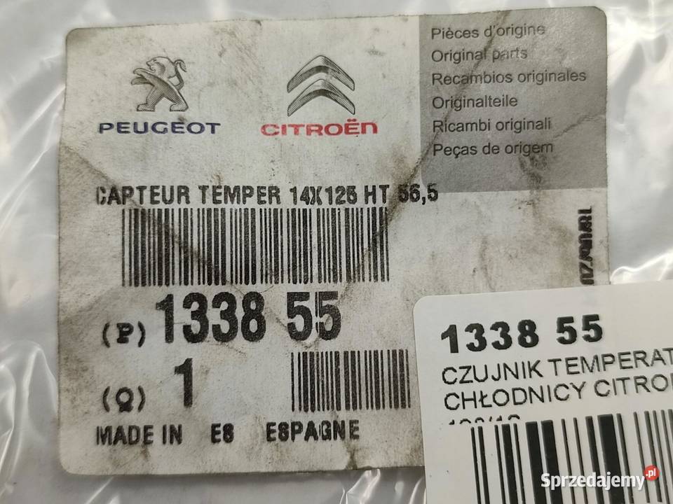 CZUJNIK TEMPERATURY PŁYNU CHŁODNICY CITROEN sprzedam