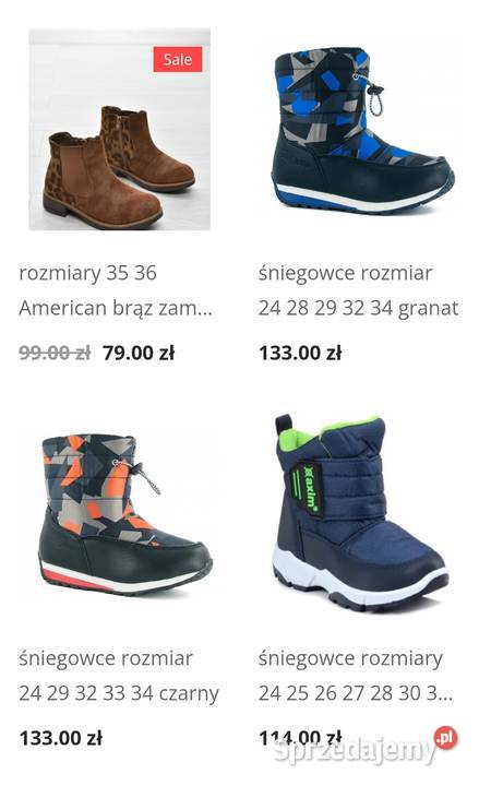 Kozaki śniegowce Sklep wyprzedaż Rozmiar 26