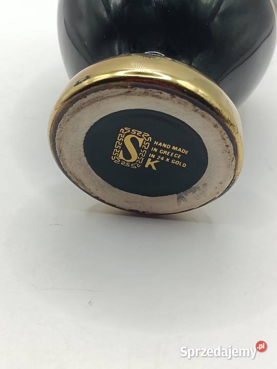 Wazon Grecja czarna ceramika 24 K