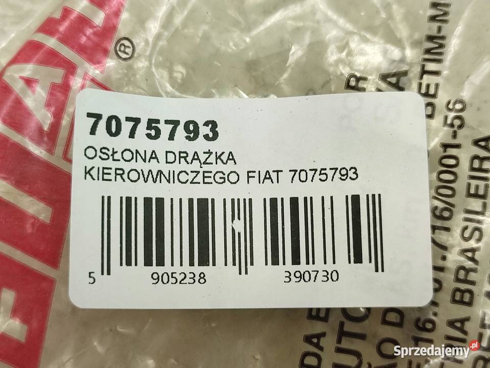 OSŁONA DRĄŻKA KIEROWNICZEGO FIAT FIORINO Osłony przekładni kierowniczych