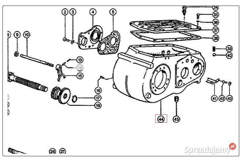 Case Mammut 7400 obudowa skrzyni biegów 03223361