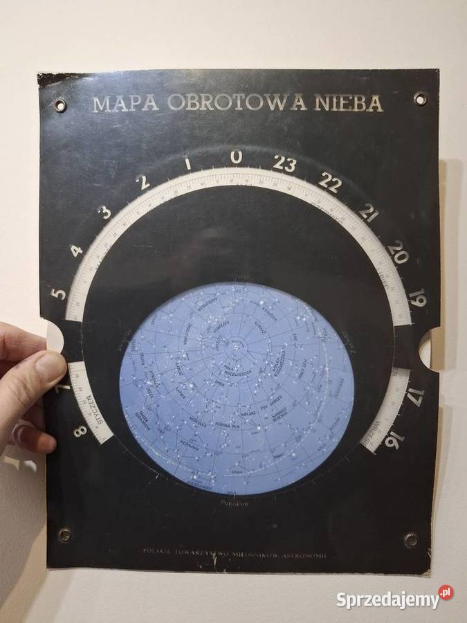 Mapa obrotowa nieba retro vintage małopolskie Kraków