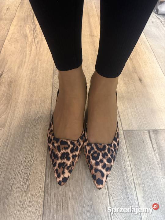 41 Panterkowe czółenka wieczorowe z odkrytą Kraków sprzedam