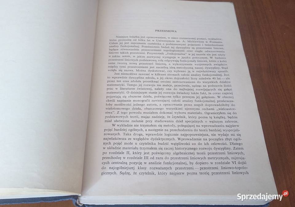 Analiza funkcjonalna Andrzej Alexiewicz Gdańsk