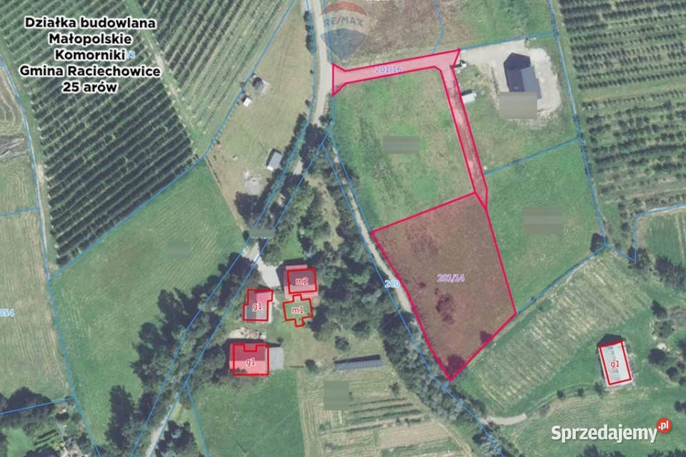 Działka 25a Komorniki Raciechowice małopolska małopolskie