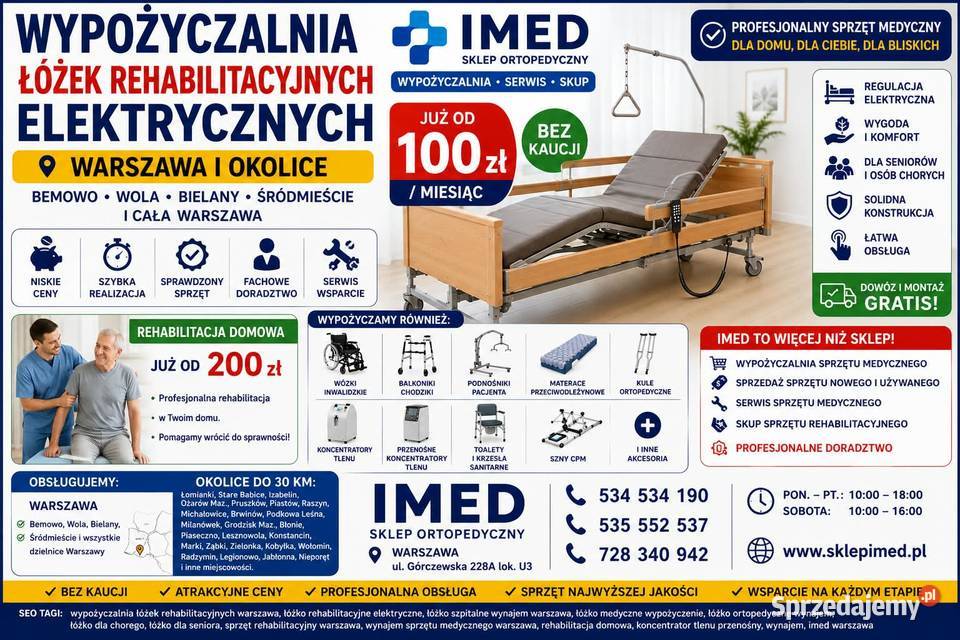 KONCENTRATOR TLENU WYNAJEM WARSZAWA STACJONARNY