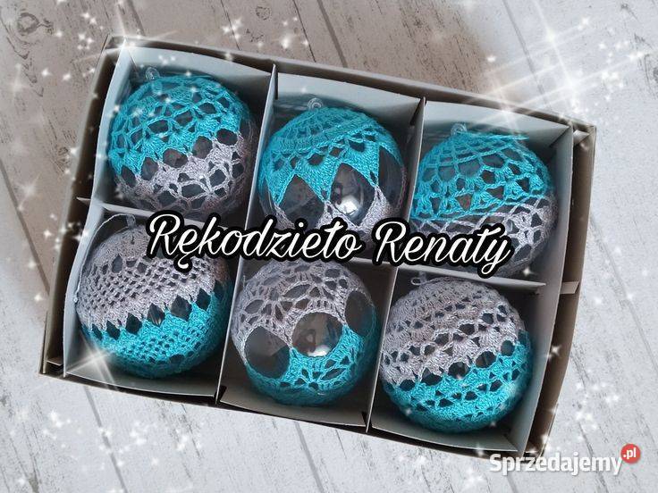 Bombki choinkowe na szydełku rękodzieło ozdoby Bolesławiec