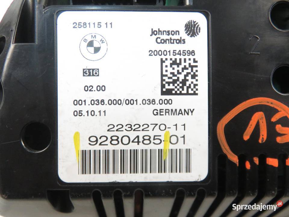 LICZNIK BMW 5 F10 520 d 9280485 małopolskie