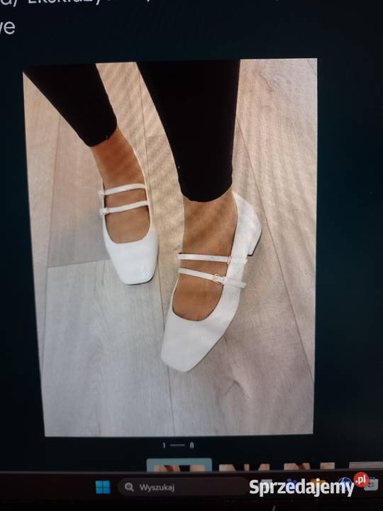 40 River Island Ekskluzywne białe baleriny 26cm Kraków