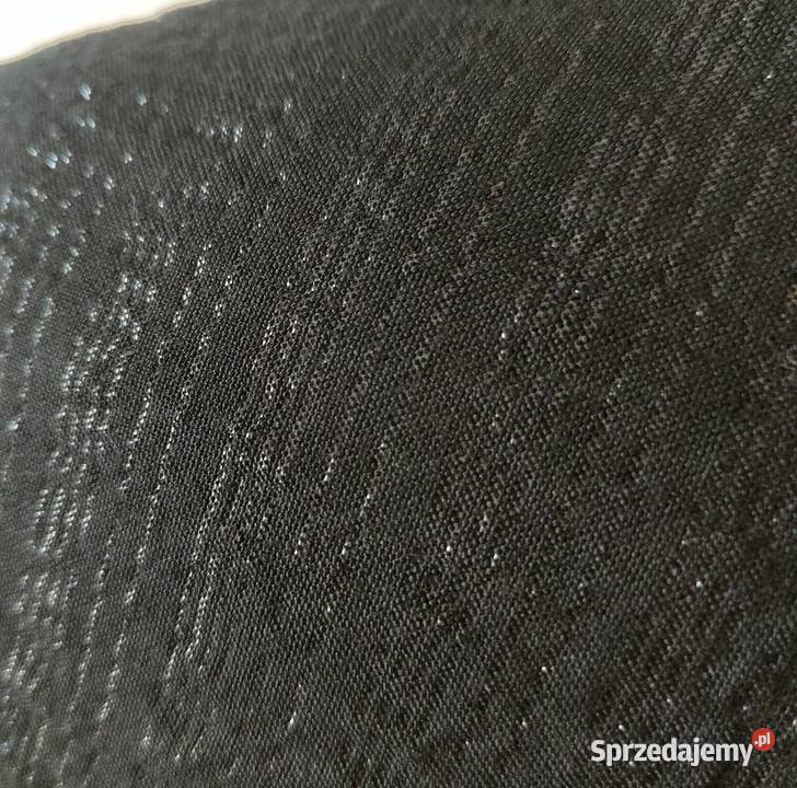 Duży czarny szalik chusta szal czerń srebrna Szczecin