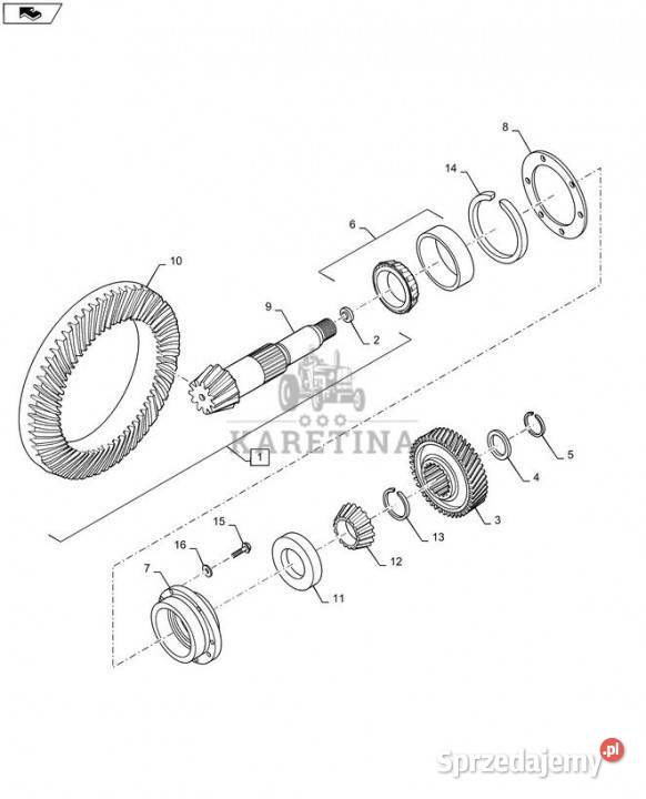 Holland T6090 T6070 Łoźysko 7498mm id x 120mm x Jastrzębniki