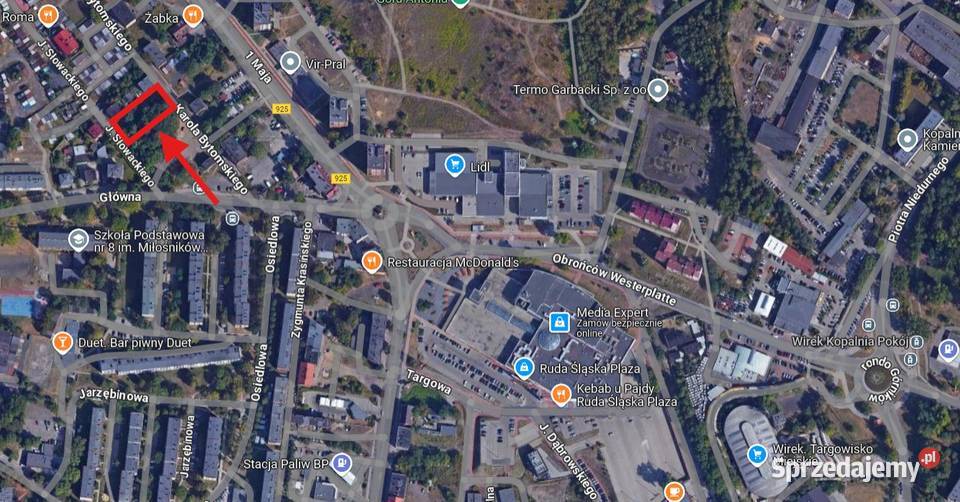 działka budowlana Centrum miasta Ruda Śląska Sprzedaż sprzedam