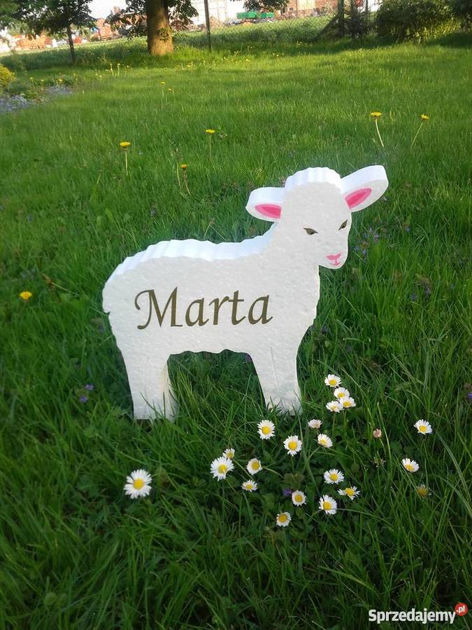 Owieczka z imieniem dziecka dekoracja Pierwsza wielkopolskie sprzedam